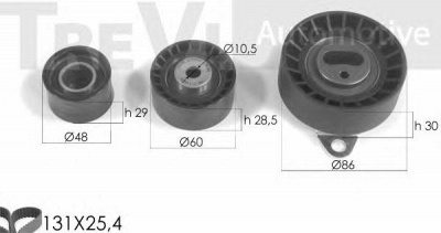 TREVI AUTOMOTIVE kd1181 -  Комплект ремня ГРМ